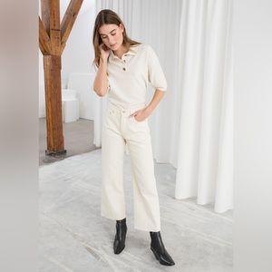 & Other Stories white Cropped Flare pants